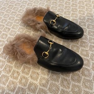 Gucci Women’s Princetown Fur Mules